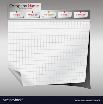 Editable website template vector image