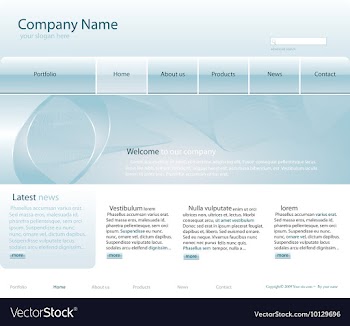 Editable website template vector image