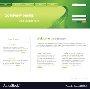 Editable website template vector image