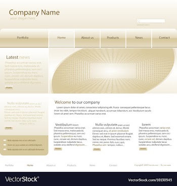 Editable website template vector image
