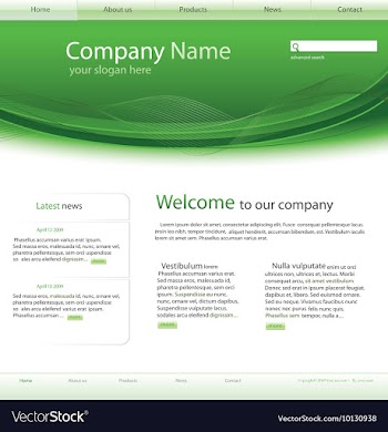 Editable website template vector image