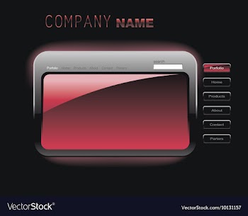 Editable website template vector image