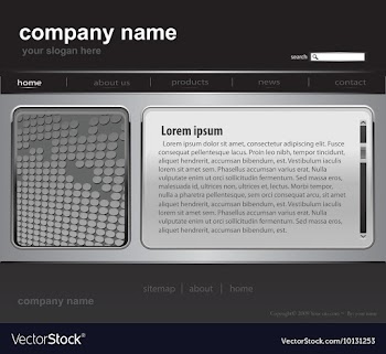 Editable website template vector image