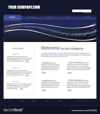 Editable website template vector image
