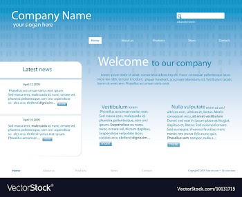 Editable website template vector image