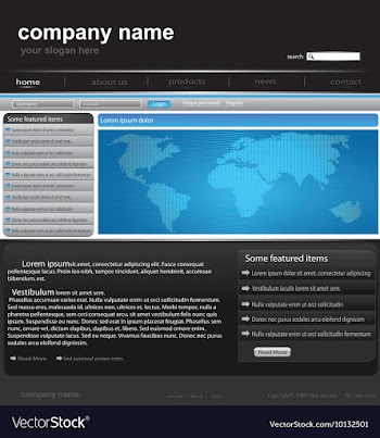 Editable website template vector image