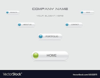 Editable website template vector image