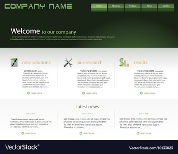 Editable website template vector image