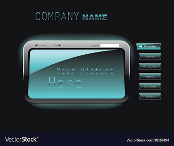 Editable website template vector image
