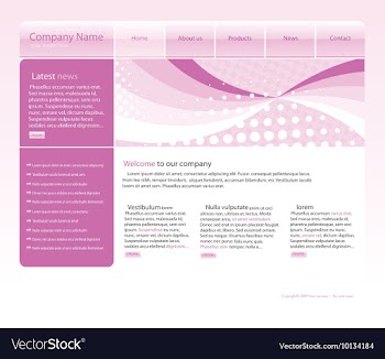 Editable website template vector image