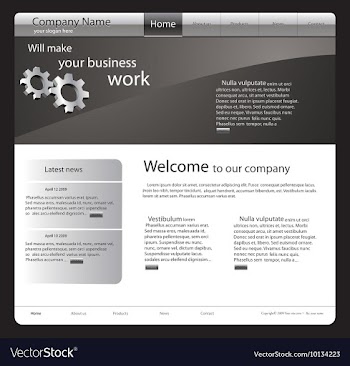 Editable website template vector image