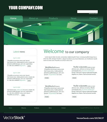 Editable website template vector image