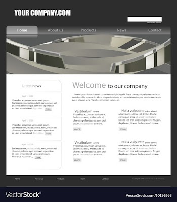 Editable website template vector image