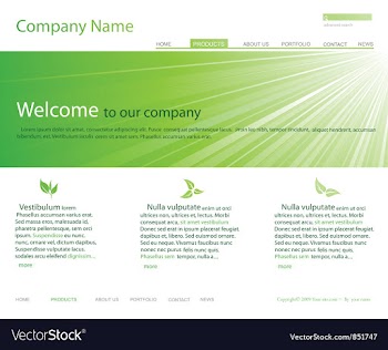 Editable website template vector image