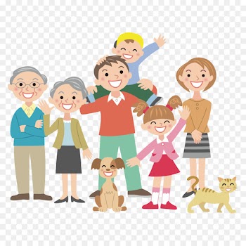 Editorial cartoon Family - Happy family vector 