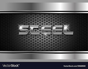 editorial text effect steel effect with carbon