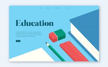 Education and learning informational website .. | Free stock vector - 458363