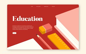 Education and learning informational website .. | Free stock vector - 458457