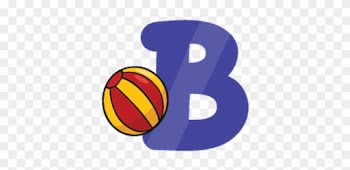 Education Cartoon Alphabet Letters For Kids - B Is For Ball Clipart