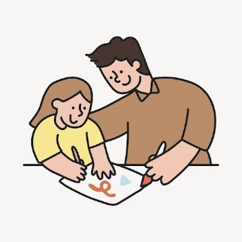 Education collage element, father & | Free Vector - rawpixel