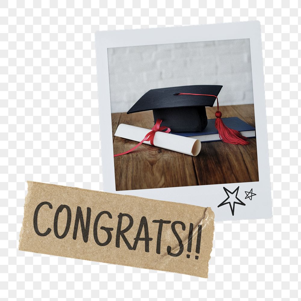 Education congrats! png instant photo, | Free PNG - rawpixel