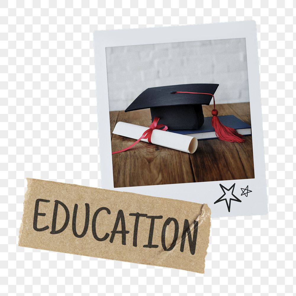 Education png instant photo, graduation | Free PNG - rawpixel