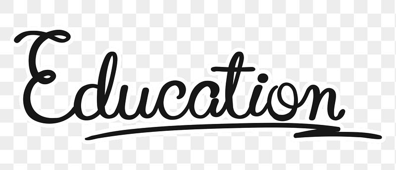 Education png word, minimal black | Free PNG - rawpixel