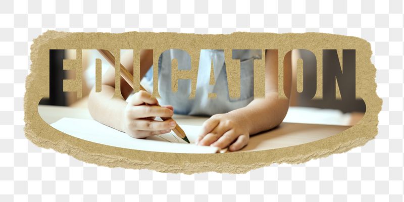 Education png word sticker, ripped | Free PNG - rawpixel