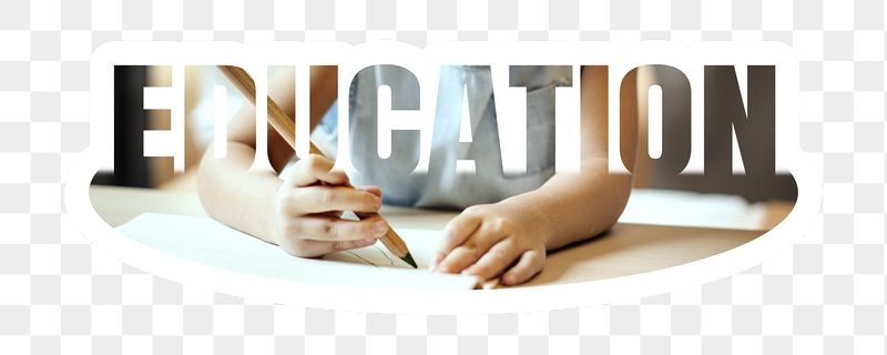 Education png word sticker, white | Free PNG - rawpixel