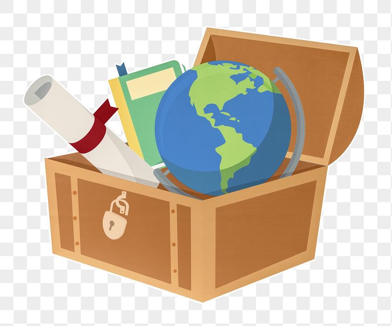 Education treasure chest png sticker, | Free PNG - rawpixel