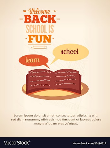 Education with book and chat bubbles vector image