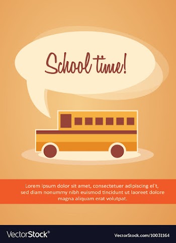 Education with buss vector image