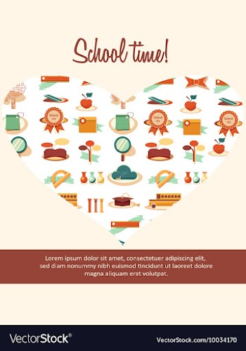Education with heart vector image