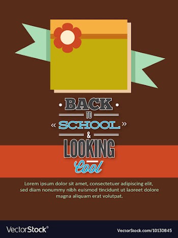 Education with post it and ribbon vector image
