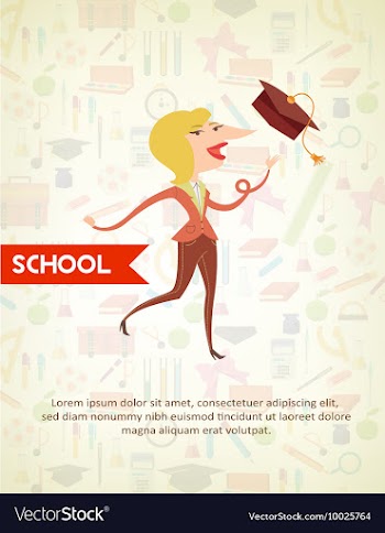 Education with pupil vector image