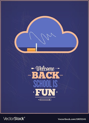 Education with school blackboard vector image