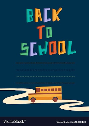 Education with school bus vector image