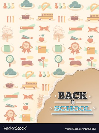 Education with school elements vector image