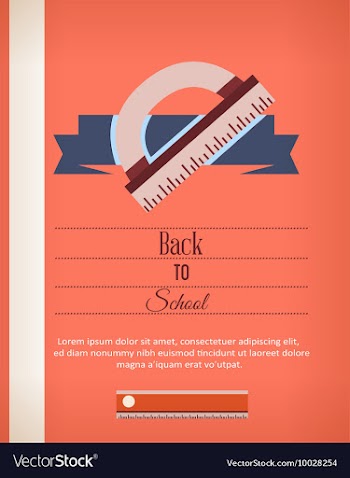 Education with school elements vector image