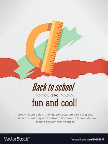 Education with school elements vector image