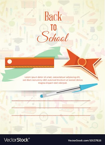 Education with school elements vector image