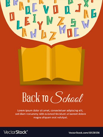 Education with school elements vector image