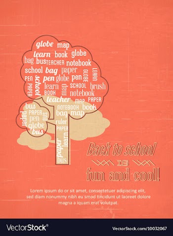 Education with tree vector image