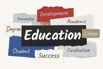 Education word, colorful ripped paper | Free PSD - rawpixel