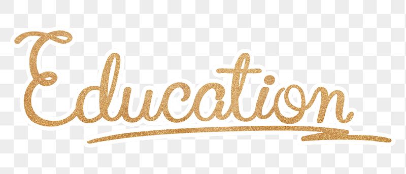 Education word png, gold glittery | Free PNG - rawpixel