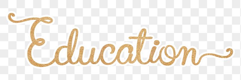 Education word png, gold glittery | Free PNG - rawpixel