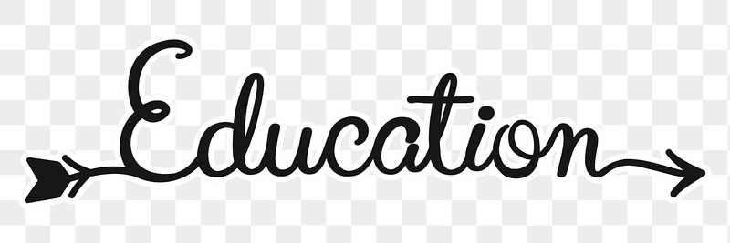 Education word png, minimal black | Free PNG - rawpixel