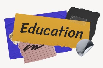 Education word typography, aesthetic paper | Free PSD - rawpixel