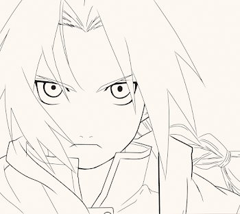 Edward Elric line work by SatoshisDarkchan on DeviantArt