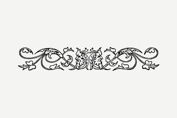 Edwardian flourish clipart illustration psd. | Free PSD - rawpixel